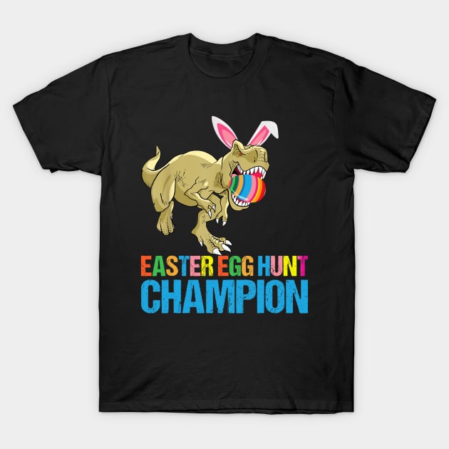 T Rex Dinosaur Easter Egg Rabbit Bunny T Shirt for Boys T-Shirt by craiglimu